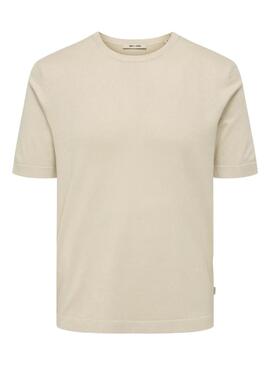 Camiseta de punto Only and Sons Wyler gris para hombre