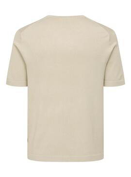 Camiseta de punto Only and Sons Wyler gris para hombre
