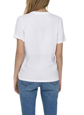 Camiseta Only Lucia tigre blanco para mujer