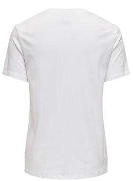 Camiseta Only Lucia tigre blanco para mujer