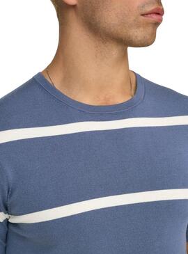 Camiseta Only and Sons Wyler rayas azul para hombre