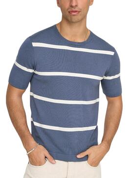 Camiseta Only and Sons Wyler rayas azul para hombre