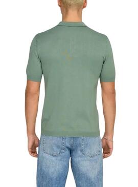 Polo Only and Sons Wyler verde para hombre