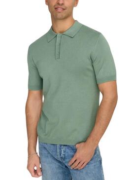 Polo Only and Sons Wyler verde para hombre