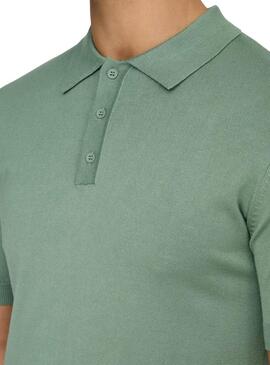 Polo Only and Sons Wyler verde para hombre