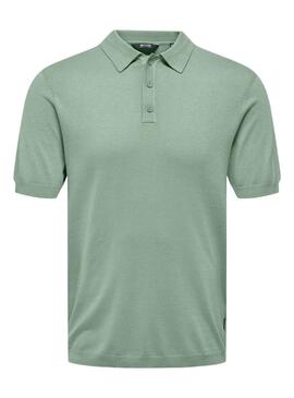 Polo Only and Sons Wyler verde para hombre