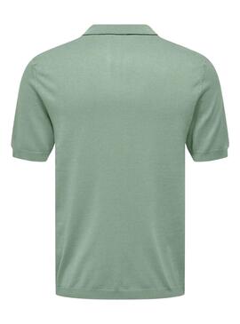 Polo Only and Sons Wyler verde para hombre