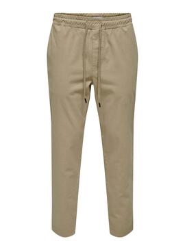 Pantalón Ony and Sons Linus Taper camel para hombre