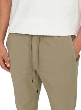 Pantalón Ony and Sons Linus Taper camel para hombre