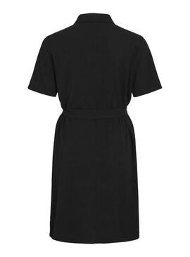 Vestido camisero Vila Vijosa negro para mujer