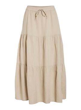 Falda Vila Vilania beige para mujer