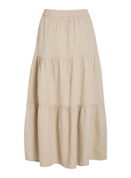 Falda Vila Vilania beige para mujer
