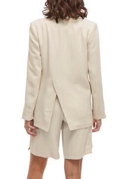 Blazer Vila Viflea beige para mujer