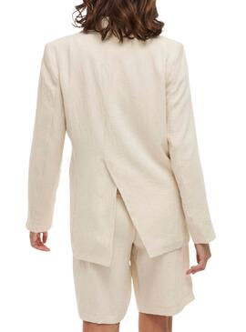 Blazer Vila Viflea beige para mujer