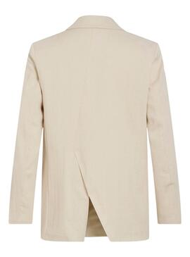 Blazer Vila Viflea beige para mujer
