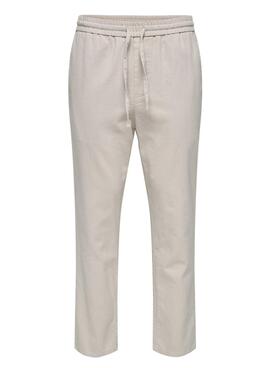 Pantalón Only and Sons Linus beige para hombre