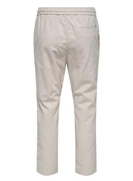Pantalón Only and Sons Linus beige para hombre