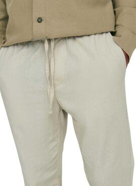 Pantalón Only and Sons Linus beige para hombre