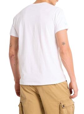 Camiseta El Pulpo Snorkel blanco para hombre
