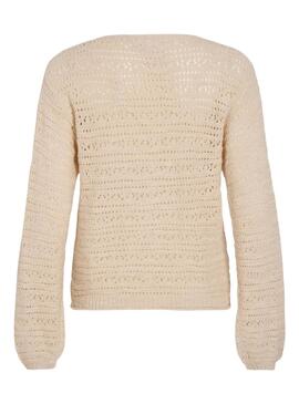 Jersey Vila Vipoca beige para mujer