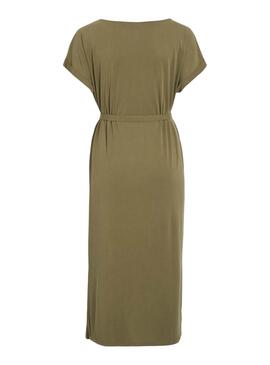 Vestido Vila Vimodala verde para mujer