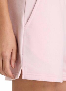 Shorts New Balance Essentials French Terry rosa para mujer