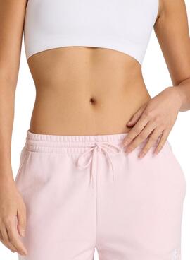 Shorts New Balance Essentials French Terry rosa para mujer