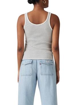 Camiseta Levis Essential Rib rayas para mujer