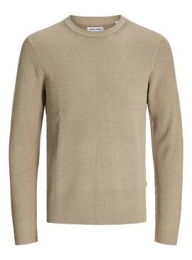 Jersey Jack and Jones Perfect beige para hombre