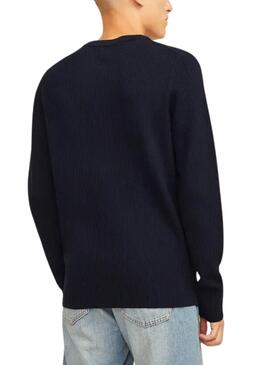 Jersey Jack and Jones Perfect azul marino para hombre