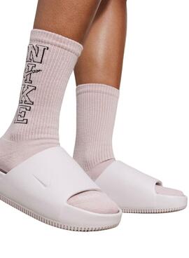Chanclas Nike Calm beige para mujer