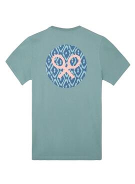 Camiseta Silbon Rombos turquesa para hombre