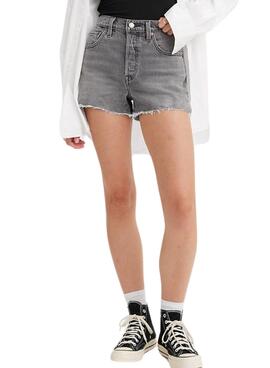 Shorts Levis 501 Original gris para mujer