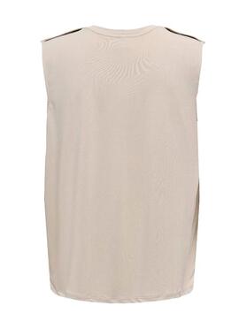 Camiseta Only Free Modal gris para mujer