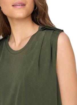 Camiseta Only Free verde para mujer