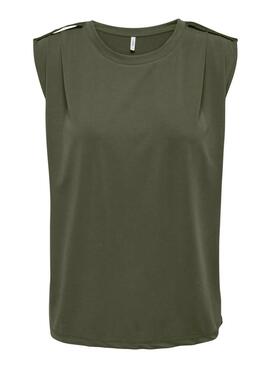 Camiseta Only Free verde para mujer