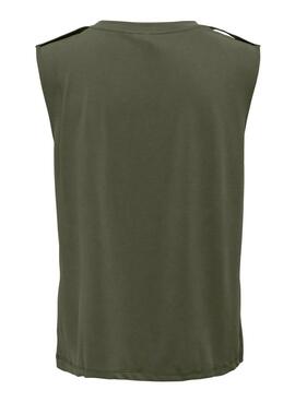 Camiseta Only Free verde para mujer