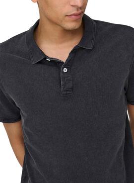 Polo Only and Sons Travis azul marino para hombre