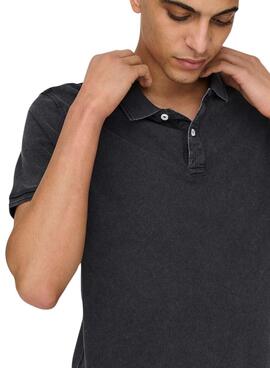 Polo Only and Sons Travis azul marino para hombre