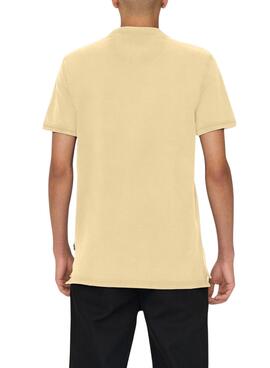 Polo Only and Sons Travis amarillo para hombre
