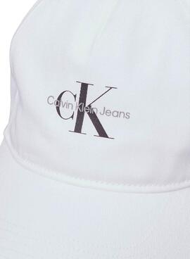 Gorra Calvin Klein Jeans Monologo Baseball blanco para hombre