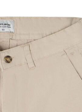 Pantalón chino Silbon Sport beige para hombre