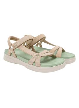 Sandalias Walkin Pitas Claire beige para mujer