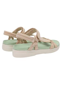 Sandalias Walkin Pitas Claire beige para mujer