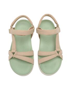Sandalias Walkin Pitas Claire beige para mujer