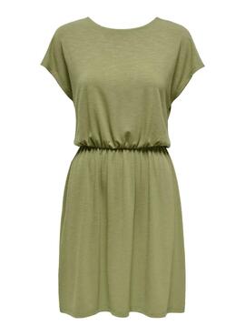 Vestido Only Freda Batsleeve verde para mujer