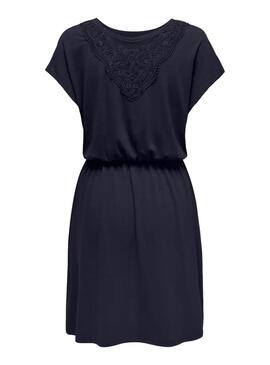 Vestido Only Freda Batsleeve marino para mujer