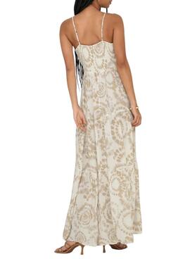 Vestido Only Chiara beige para mujer