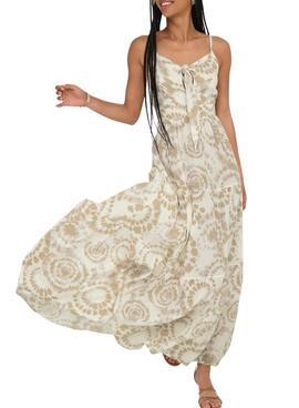 Vestido Only Chiara beige para mujer