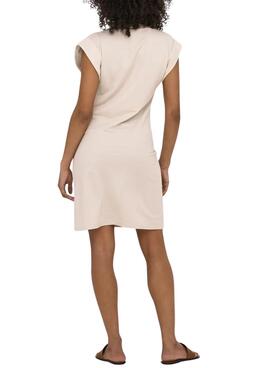 Vestido Only Jany beige para mujer